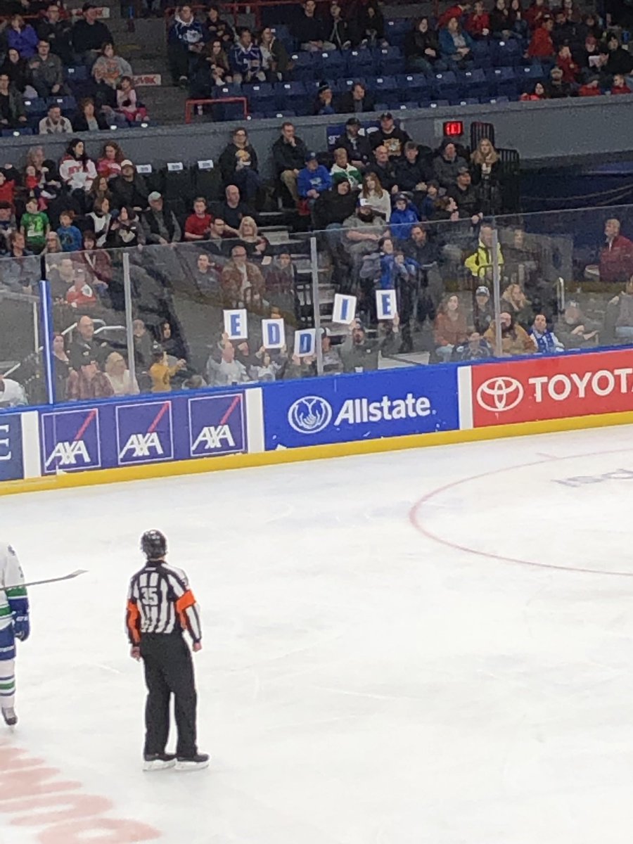 tizzer999's tweet photo. @SyracuseCrunch #tullyspucks  GOOOOOOO EDDIE Section 205 Row G Seat 5 https://t.co/iUBA4vN5SE