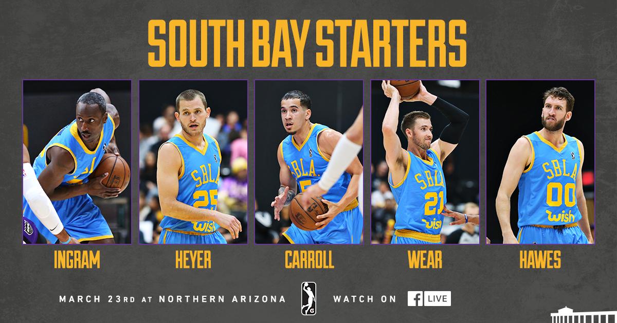 One more time. β
Tonight's Season Finale Starters.
π Northern Arizona
β° 7:00pm PT
π» Facebook Live
Β» https://on.nba.com/2WltZEdΒ