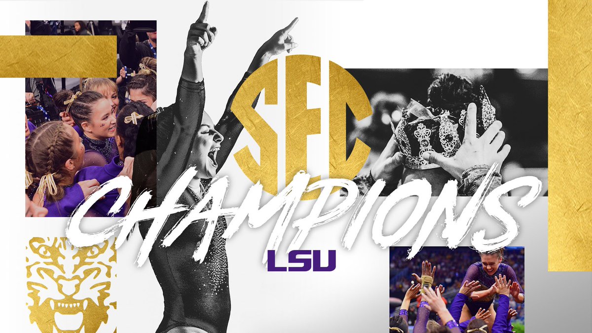 LSUgym's tweet image. Your Fighting Tigers are the 2019 @SEC Champions. That's THREE STRAIGHT!!! #SECgym