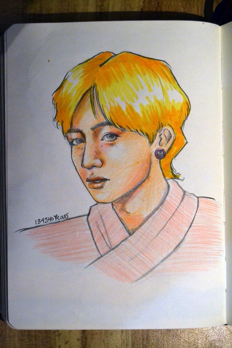 20190323 / day 82me: finally on track! *it's actually a day later but its like 12 am so it doesn't matter" here, have a TaeTae <3 @BTS_twt  #btsfanart