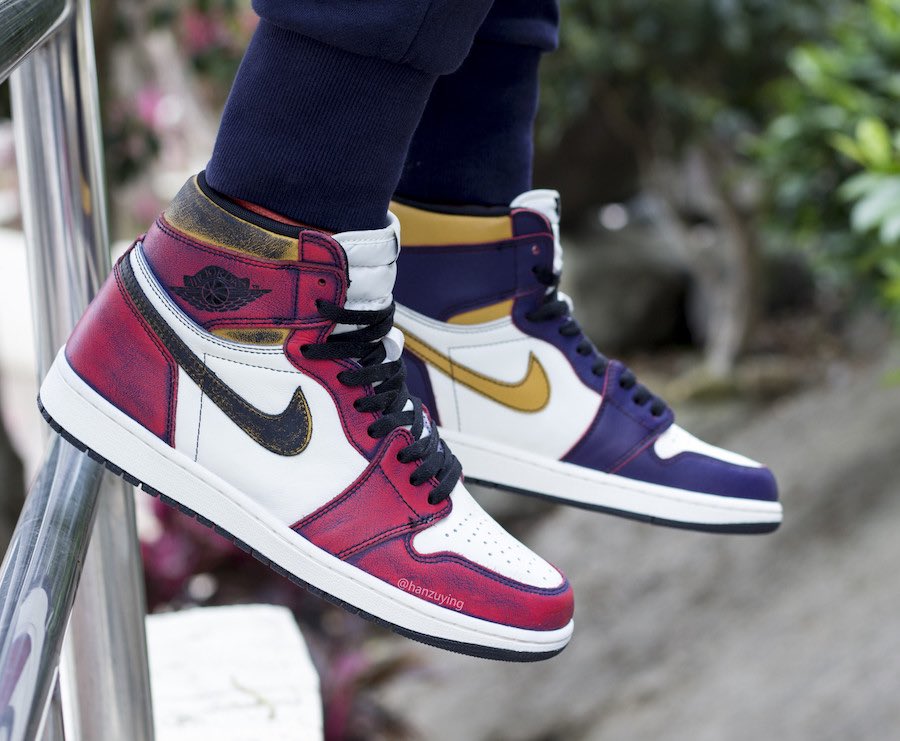nike sb air jordan 1 lakers release date