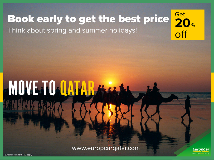 EuropcarQatar's tweet photo. #MoveToQatar
Early Bird Global Offer!!
Get 20% discount on your next spring &amp; summer holidays in Qatar.
To enjoy this special discount 
Visit..
https://t.co/GKjtbQFa7Y
#Europcar #Qatar #earlybirdoffer #destinationqatar #visitdoha #carrental #bestinqatar #offers https://t.co/41IYzJdUN4