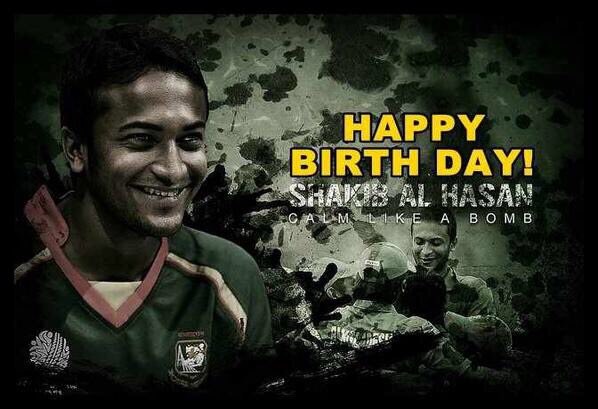 Happy birthday shakib al Hasan   