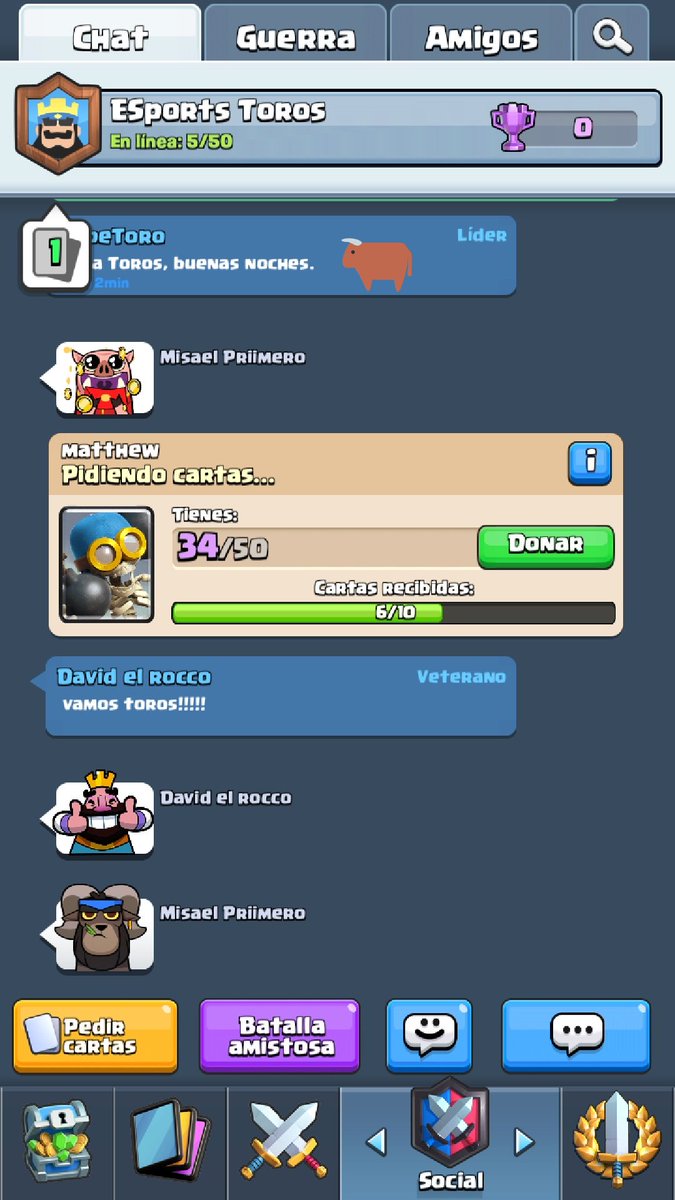 Llegamos para dominar los ESports. 😎

Clan: ESports Toros

Síguenos en <a href="/TorosESports/">TorosEsports</a>.