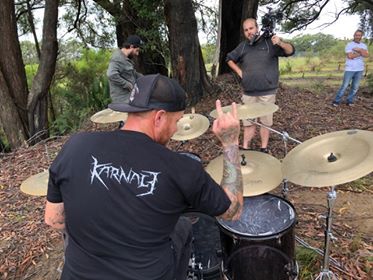 KarnClo's tweet photo. On behalf of Karnage Clothing I would like to welcome Australian Metal band 'Walk With Kings' to the Karnage family. They took these pics while shooting their latest music video. https://t.co/ec9kG3akew