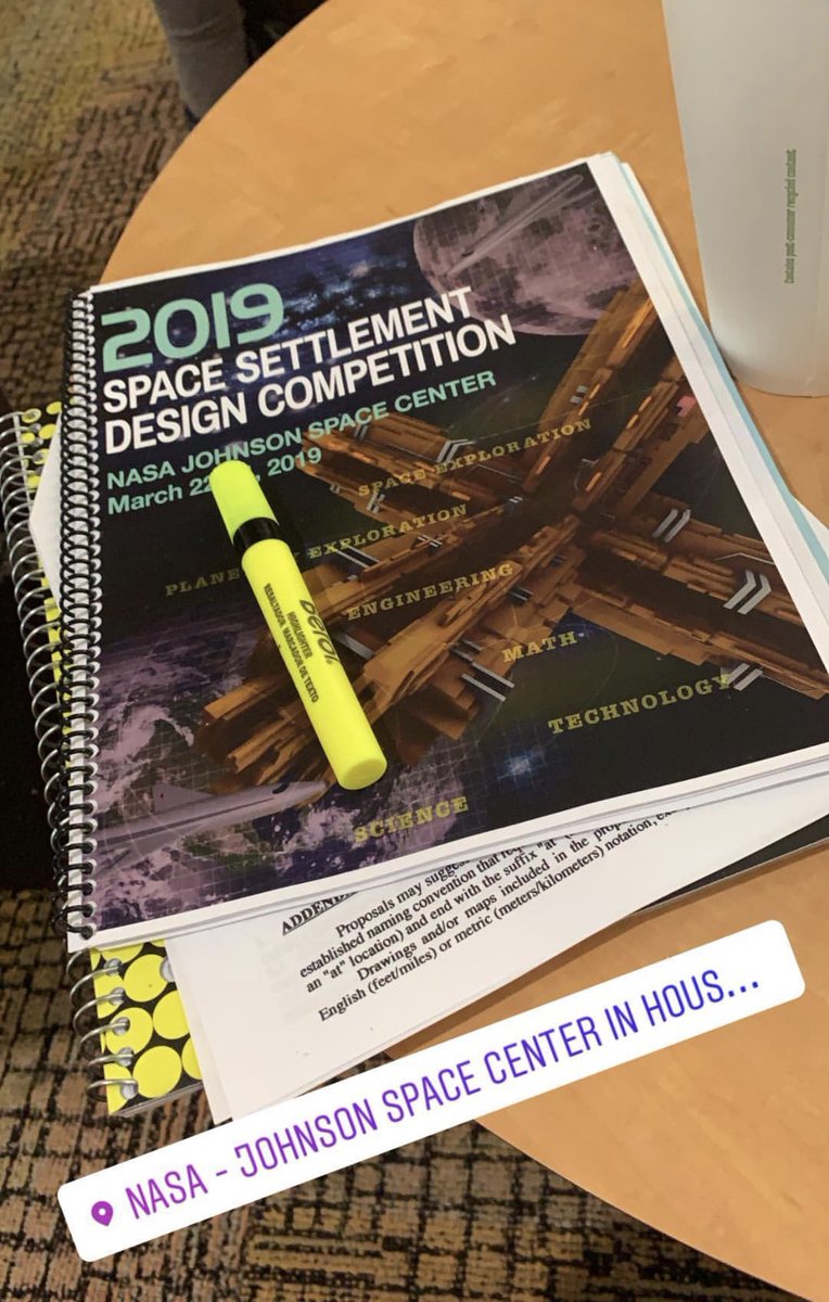 HaydenConner's tweet photo. Not even close to being done with our proposal but having a blast on the Structural Engineering Team for #TeamRockdonnell! @NASA Space Settlement Design Competition! #JSCSSDC19 @NASA_Johnson @NorthwestAEA @JordanMenning https://t.co/pP5XJs1q3M