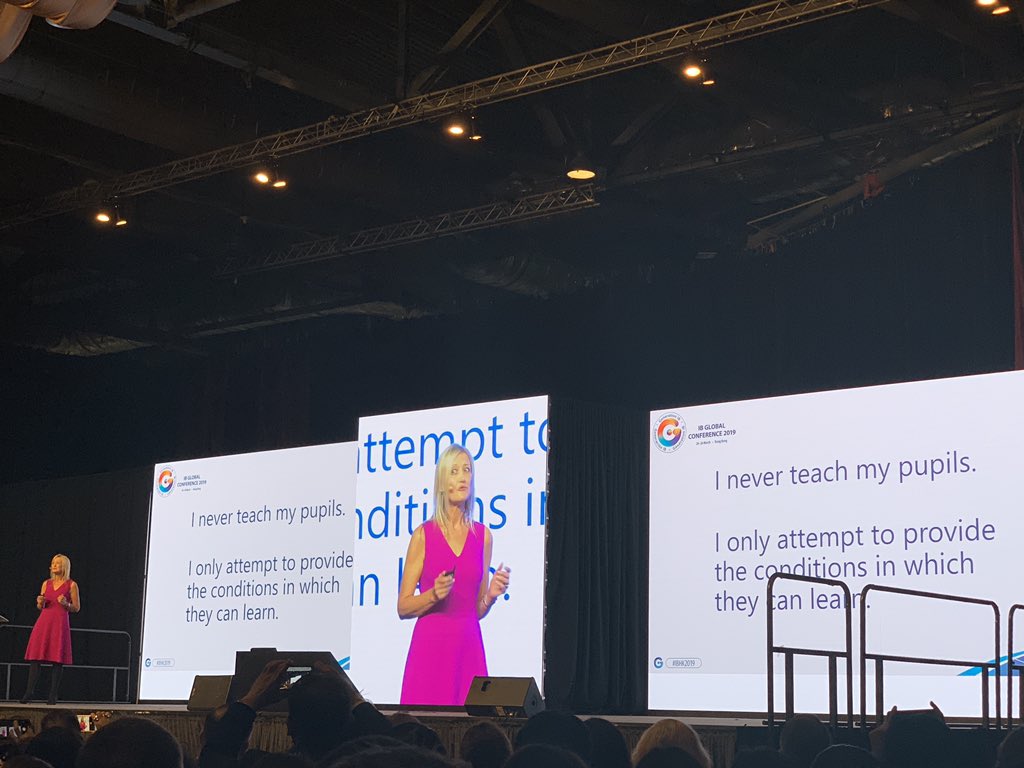 “Better than a thousand days of diligent study is one day with a great teacher” – a Japanese proverb #IBHK2019 #keynotesession @belindagreer09
