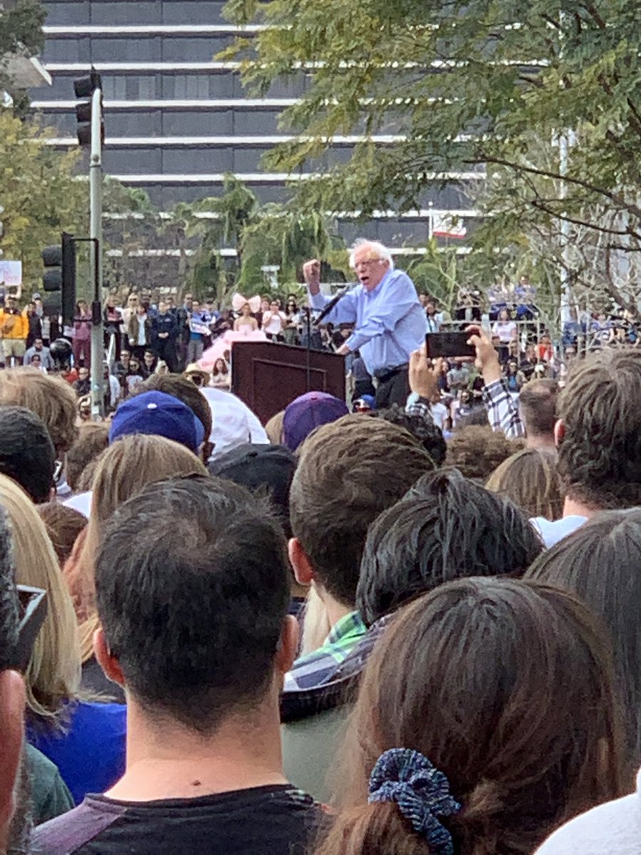 SandyFoxWorld's tweet photo. Awesome rally for @BernieSanders in Los Angeles today. I highly recommend seeing him speak in person. It was wonderful to be with so many likeminded souls gathering to support a more peaceful, just and sustainable country and world❤️
#BernieSanders #bethechange #BernieLA https://t.co/RJcbZmnGwW