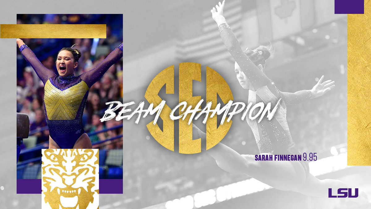 LSUgym's tweet photo. Yo... @sfinnegan37 just took home THREE @SEC event titles! https://t.co/GYYEUYXaZR