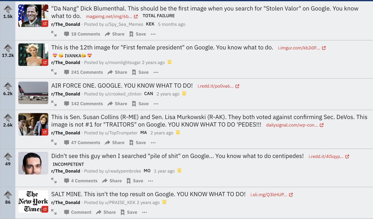 a subreddit successfully manipulated google by posting desired search results its subscribers click the image to move it up in the results - new in social media 24 03 don t buy followers stick with twitter