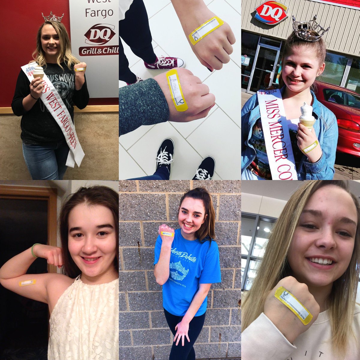 MAOTeenND's tweet photo. I am so proud of the incredible work our amazing ND state local titleholders are doing in their community for #childrenshospitalsweek ✨
Each of these girls have been raising awareness #forthekids by wearing their bandaids to show support!❤️💛
#mndoteen #mndoteenclassof2019 https://t.co/LWStxd7z6C