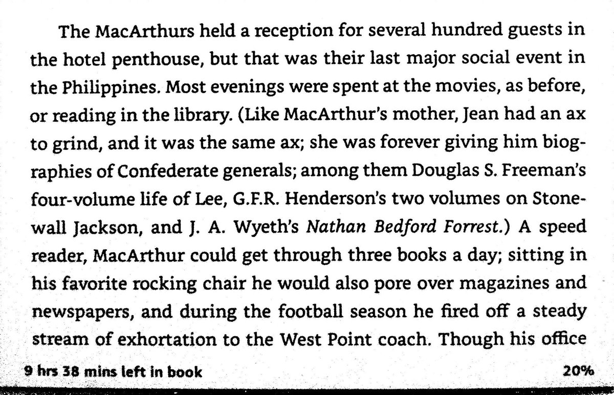 His wife, like his mother, was a proud Southerner. Hard to imagine a general today reading about Nathan Forrest.