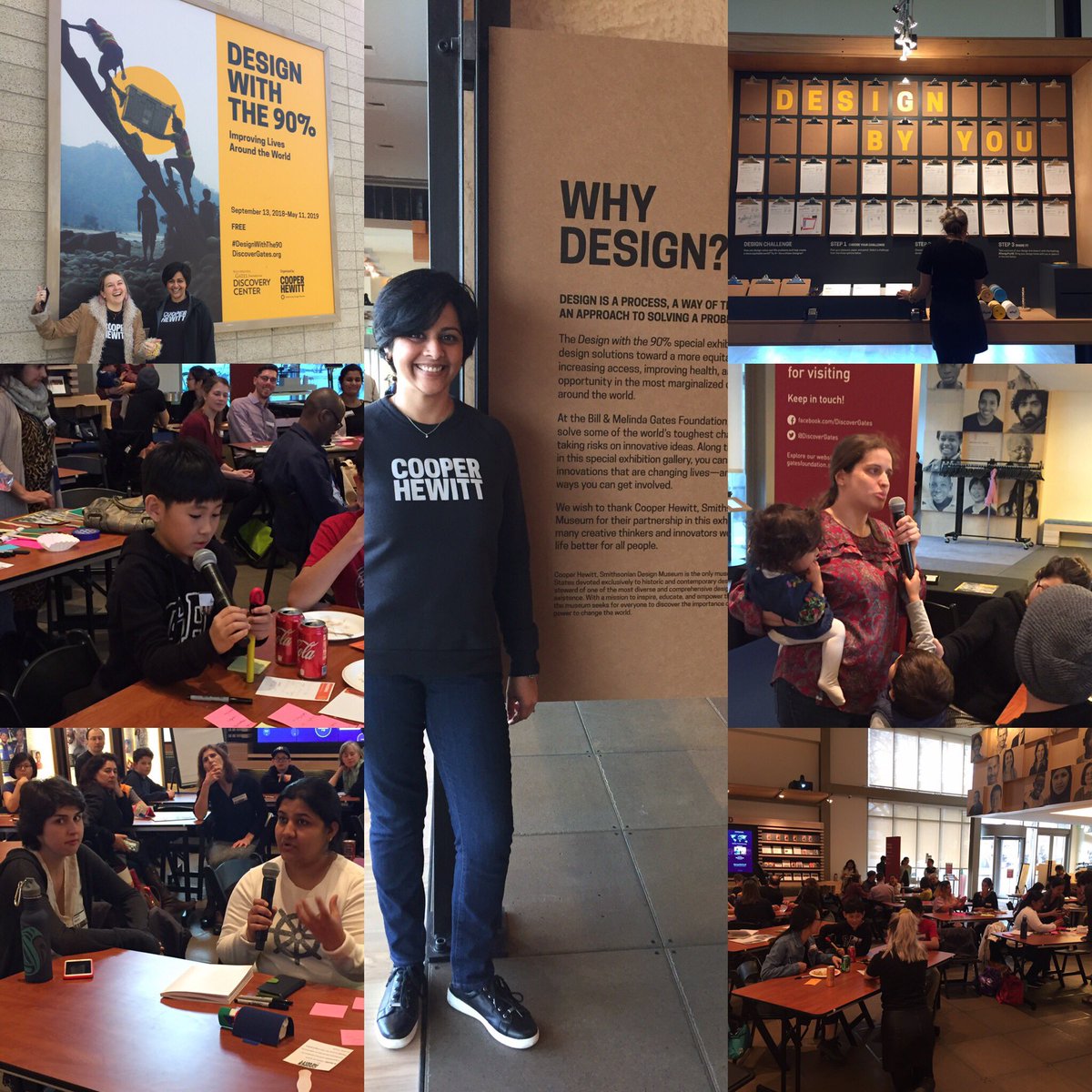 RukiRavikumar's tweet photo. From toddler to grown up and design newbie to design pro, everyone had a great time at the @cooperhewitt #DesignWithThe90 exhibition and workshops! #CHEducation enjoyed making the complex #Socialimpact projects relatable. https://t.co/xEqr2nV0LC