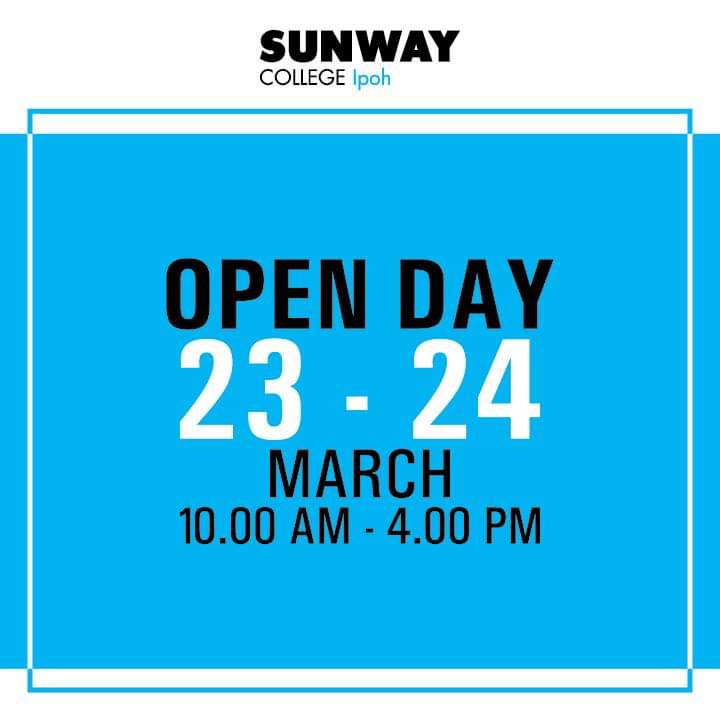 sunwaycol_ipoh's tweet photo. Today's the day! Let's meet up to discover your future! Exciting activities, Programme enquiry and enrolment await. #SunwayCollegeIpoh #OpenDay #2019Intakes #ProgrammEnquiry #ProgrammeEnrolment #PathwaytoaBrighterFuture https://t.co/UtzpG6O6WN