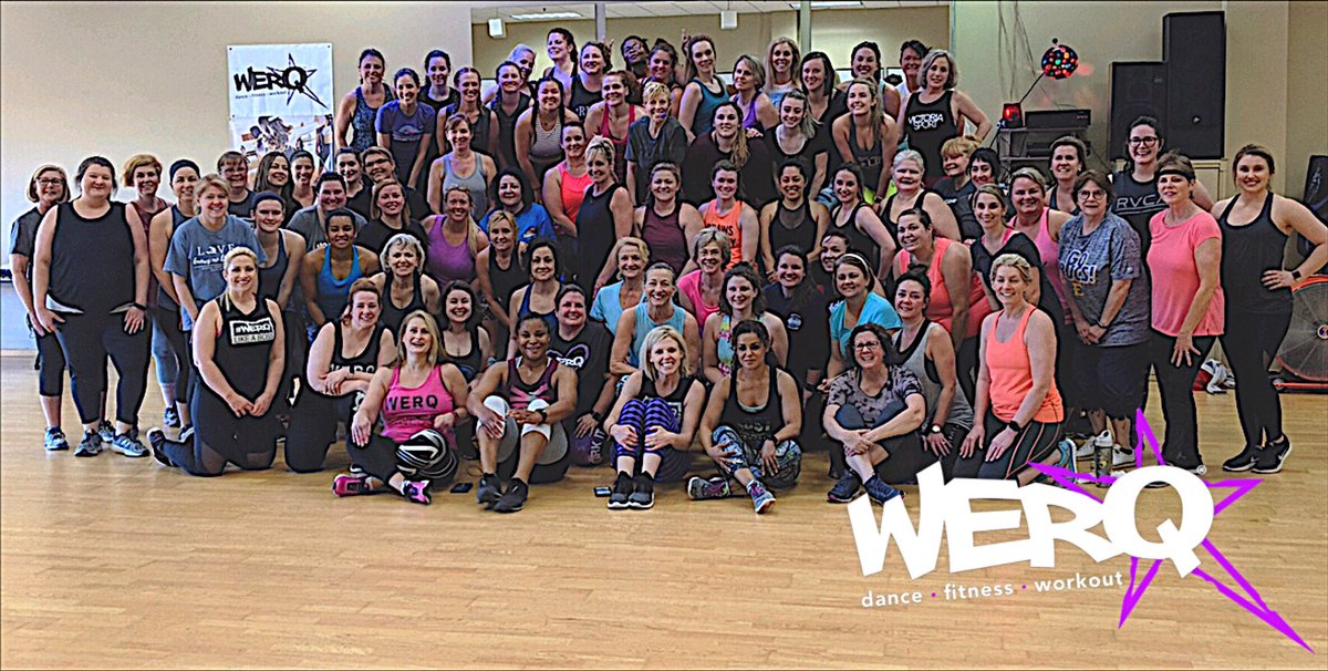 WERQfitness's tweet photo. Do you think Johnson City was excited to have Haley Stone in town?!?! Look at this group 🤗What an energetic group of WERQaholics. Special shout out to the newest members of the WERQforce who were certified today. Welcome, welcome! 💜

#WERQ #WERQit #WERQlikeaboss #WERQtn https://t.co/BFzQoxFRUy