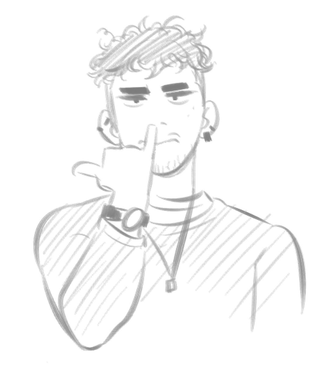the binary of man is constantly drawing my ocs very ethereal and romantic when the reality is more like this 