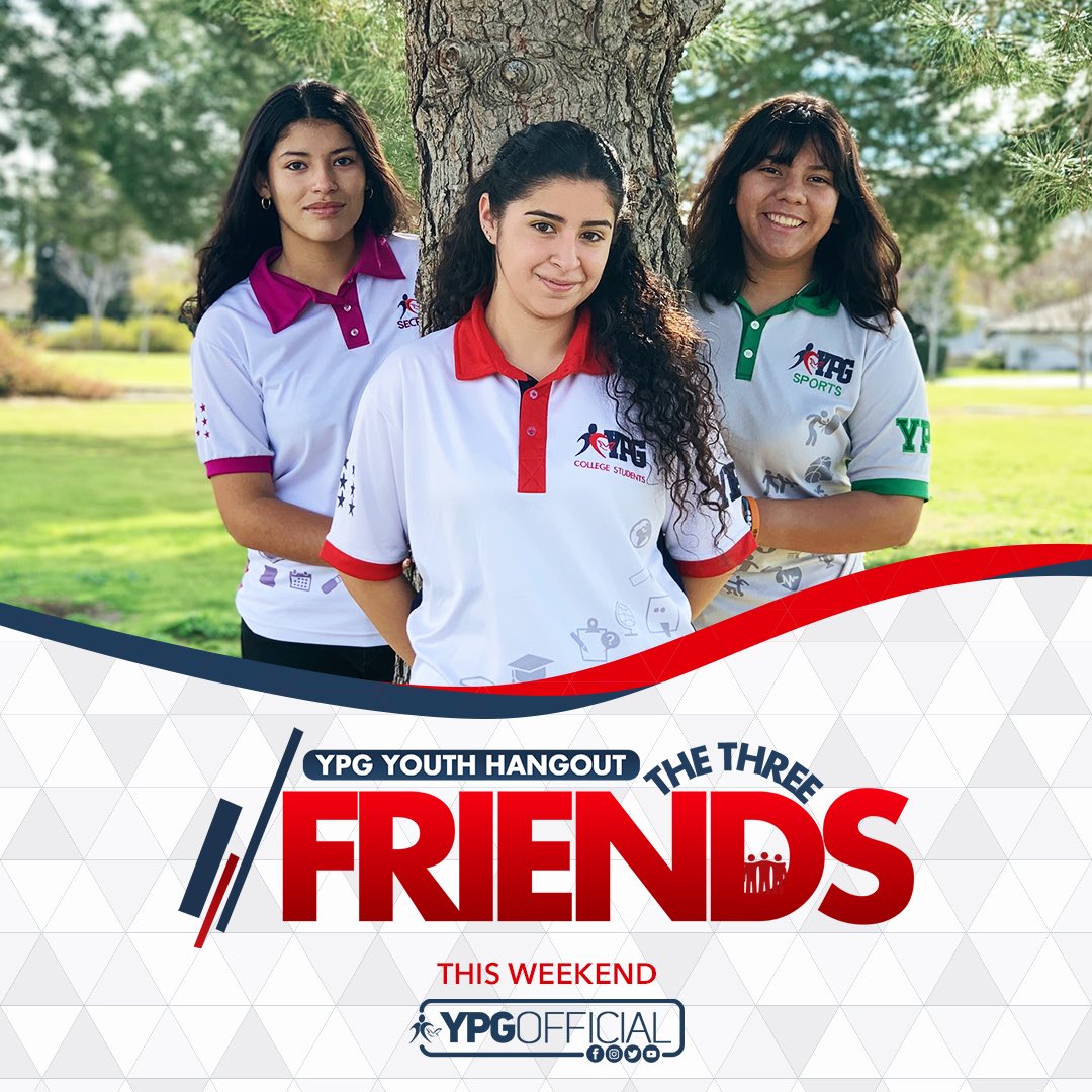 YPGOfficial's tweet image. Where’s your trio? Find it tomorrow at the YPG Hangout! #YPGUSA #ThreeFriends #Trio