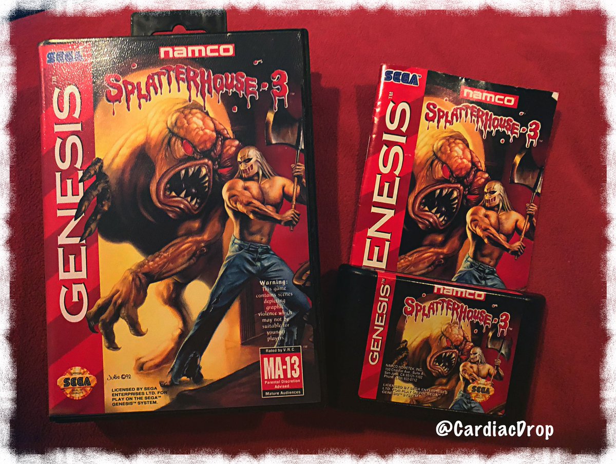 𝐂𝐉 For Segasaturday It S My Cib Copy Of The Horror Themed Beat Em Up Classic Splatterhouse3 By Namco For The Mega Drive Genesis 93 It Was One Of The First Games