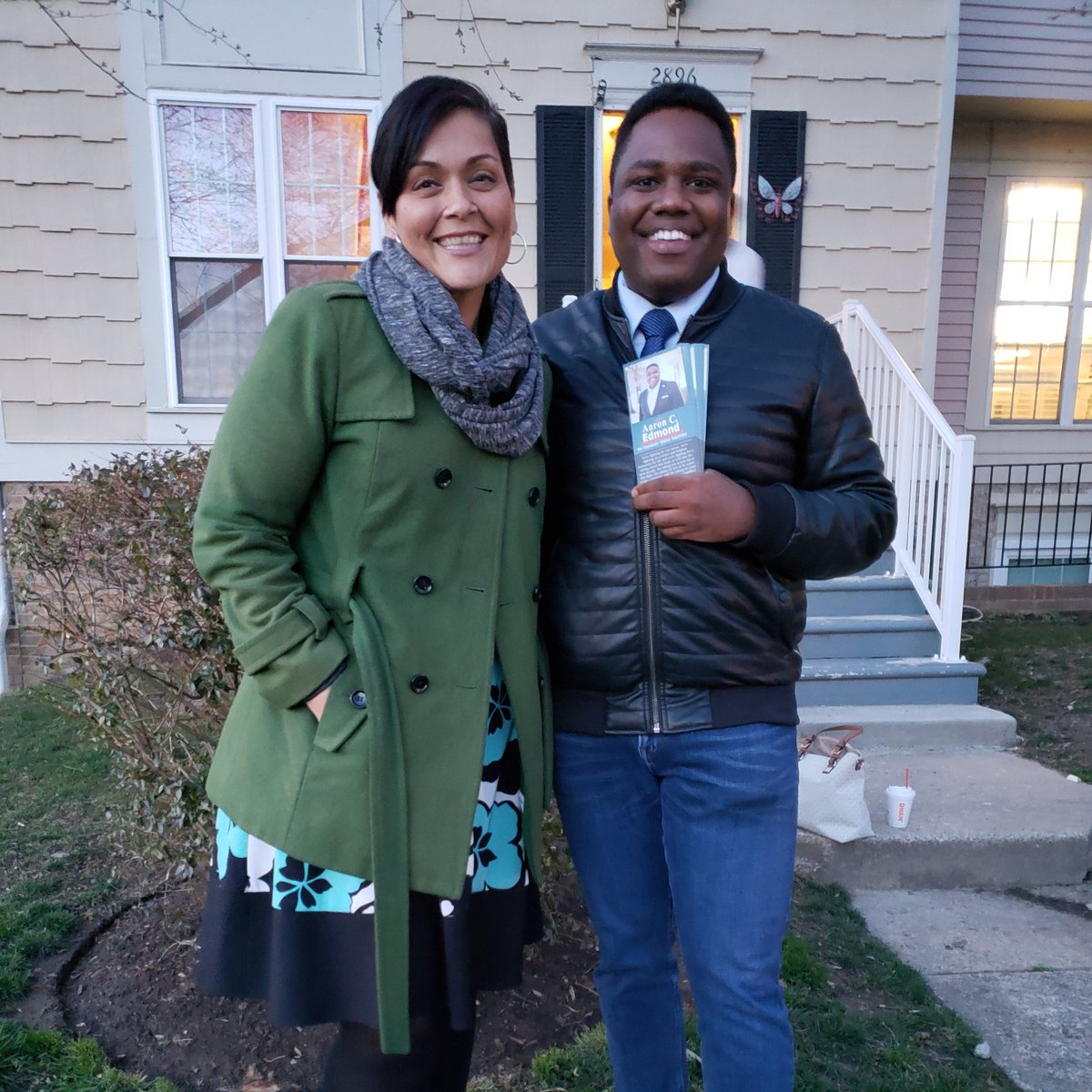 EdmondforPWC's tweet photo. What a perfect way to wrap up a non-stop day knocking doors throughout the Occoquan District by knocking on the door of our very own VA Delegate from the 51st Hala Ayala! 

#EveryVoteMatters 
#HalaBack2019
#TheFutureLooksGoodTogether https://t.co/4zDKvNbMw9