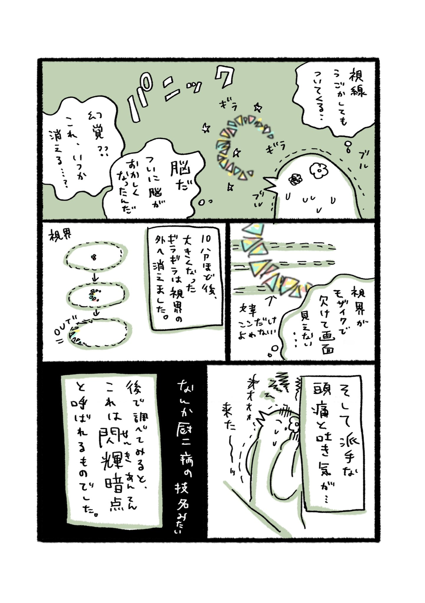 ふるえるとり 閃輝暗点になった話 過去の話 仕事を辞めたらならなくなりました オチはないよ ふるえるとり 閃輝暗点になった話 過去の話 仕事を辞めたらならなくなりました オチはないよ