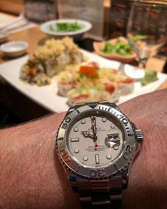 OCWatchCompany's tweet photo. You know it’s actually date night at 10pm and you’re sitting down for sushi in San Francisco😎 #DateNight #Rolex #YachtMaster https://t.co/RX2qM1hZ14