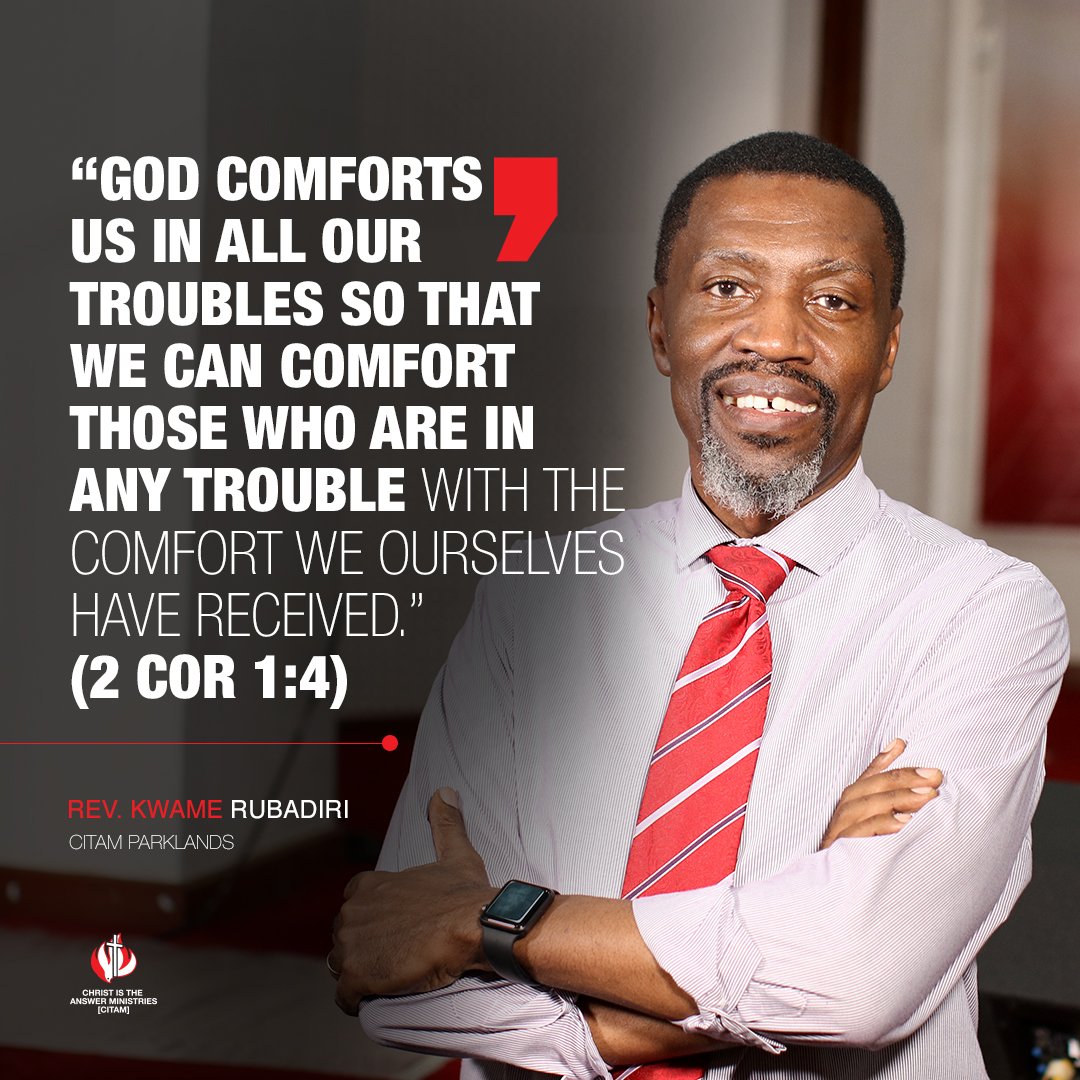 bit.ly/2TT9sKh (Watch Video)

Whenever we are bereaved or burdened, we deeply crave for help, hope, and healing. But where can we get ultimate comfort from?

Join Rev. <a href="/KRubadiri/">Kwame Rubadiri</a> and discover what it means to have a God of comfort.

#CITAMChurchOnline #ChurchEveryday