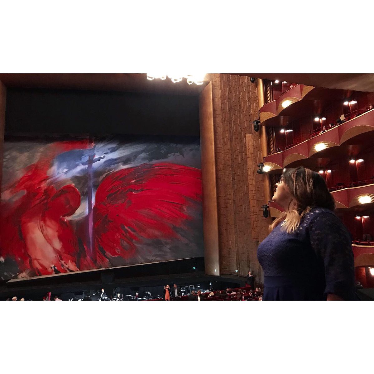 EmilyKlonowski's tweet photo. Truly inspired by tonight’s performance of #Tosca at the @MetOpera. An incredible production. @LaRowley1 melted my heart the entire time... oh, and our seats were once in a lifetime!! Thank you I love you @joeymele1 ❤️🎵❤️ #metopera #box29 https://t.co/u6WwKyofdf