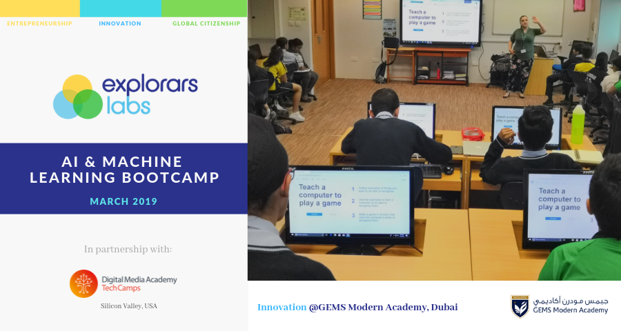 ExplorarsUAE's tweet photo. Reporting live from our first ever #innovation AI and Machine Learning Bootcamp in collaboration with @DMA_org from #SiliconValley at @DxbModern. Students are working on their own scratch projects with @IBMWatson and lovin' it 😁

#ExplorarsLabs #Innovation @ExplorarsUAE https://t.co/lMckh9vmuS