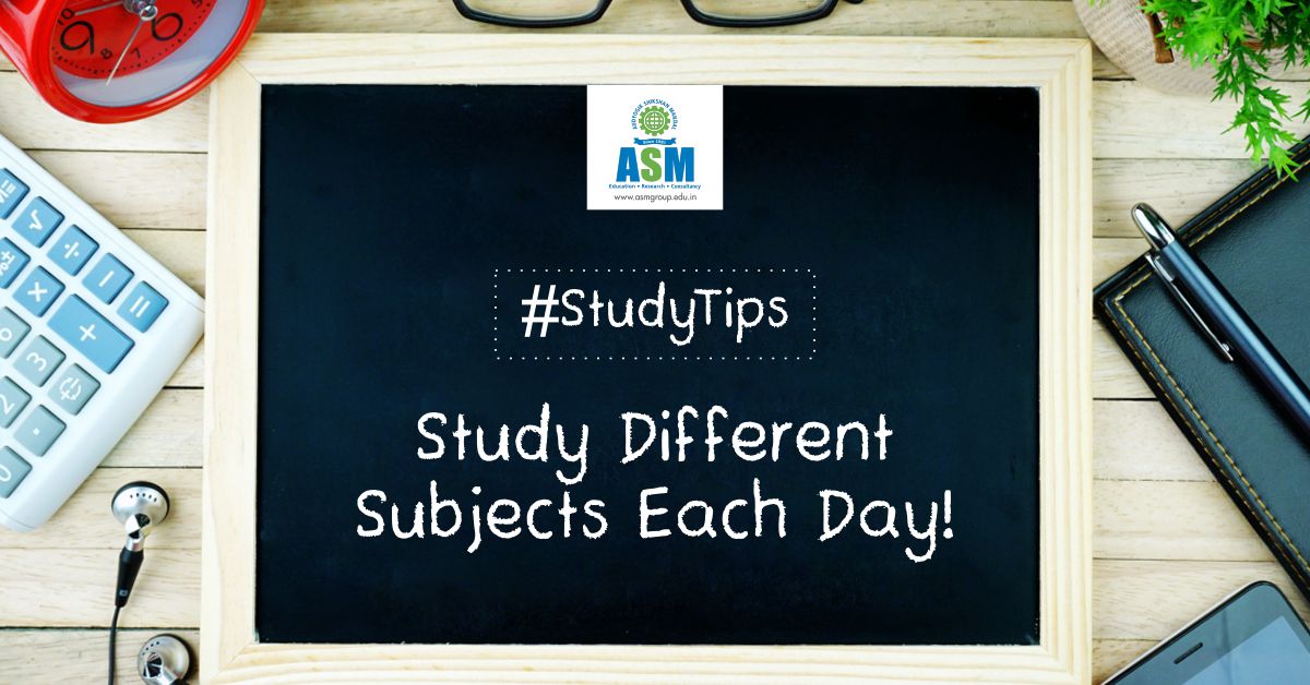 ASM_Group's tweet photo. It’s better to study a bit of each subject every day. This approach will help you to learn faster than by focusing on just one subject. #StudyTips #ASMGroup #ASMInstitutes https://t.co/LGeFyxQgjc