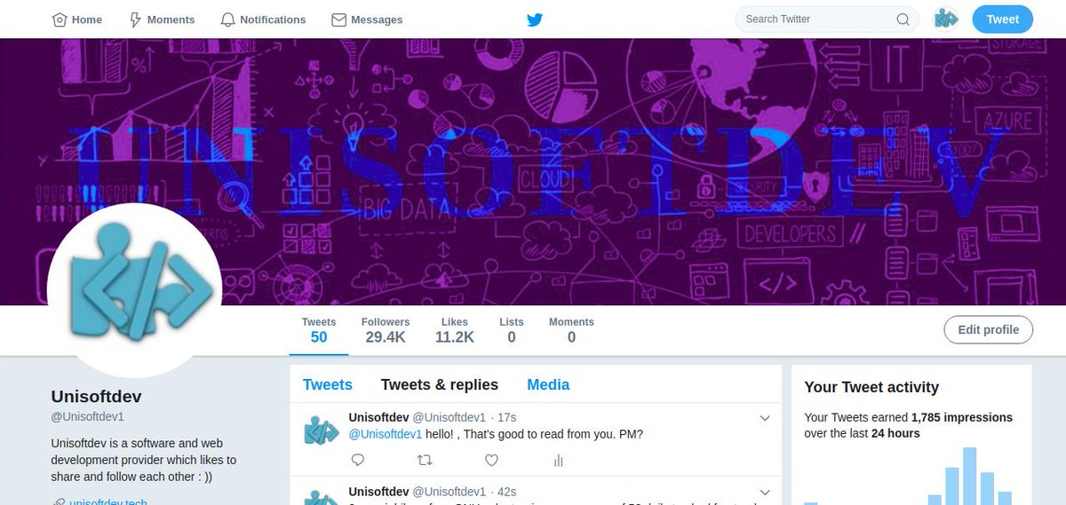 github.com/unisoftdev/Twi… If you'll need a chatbot, I just released an open source Twitter reply bot, customer explorer : )) Enjoy! #chatbot #twitter #reply #bot #automating #automatisierung #automation #python #crawler #webscraping #software #logiciel #programmatuur #automatizando