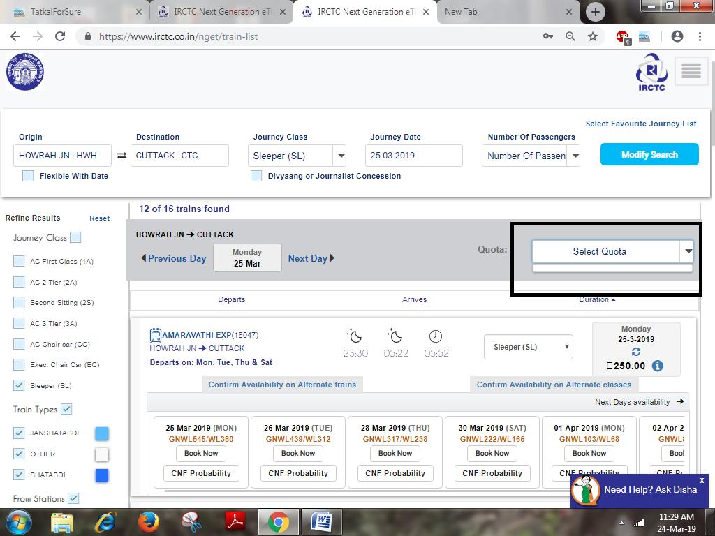 Priyansuitsme's tweet photo. Shame on you @IRCTCofficial to have created a website that prioritizes Agents and Vendors to book Tatkal tickets instead of the common man. Please note in the screenshot below that a person can't even choose the quota of tickets (GENERAL/TATKAL) https://t.co/SFU14fKSHp