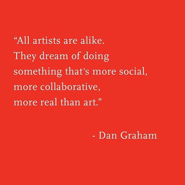 Food for thought. Happy Birthday, Dan Graham!  