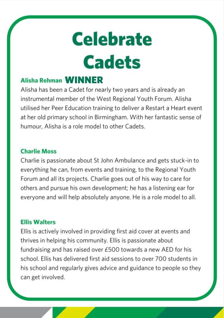 Karen_McKe0wn's tweet photo. And not forgetting our @callum_etc from @BhamCentralASU @Alisha_SJA from @BhamCentralASU and Nelson ESU for Celebrate Youth Leaders, Celebrate Most Improved Unit and Celebrate Cadets nominations and winners! Very proud Area Manager! https://t.co/M7Nd3nye2k