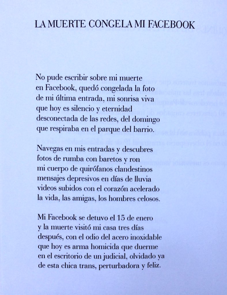 Dos poemas y una invitación para mañana al plantón de  #MujeresDiversasVisibles en este día internacional de la #VisibilidadTrans  @CasaDeMunecasEC @Mariasolecita @MichelMvalencia @OphCourse  @yodivinadaniela @angelapofficial @Nosemenota2, image size:788x1024