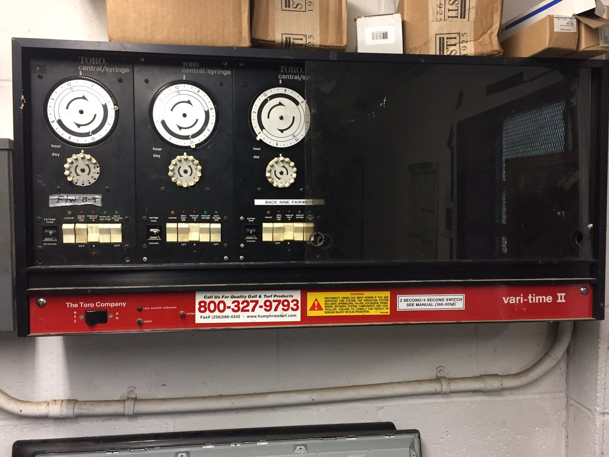 TimTaylorTT's tweet photo. I’m in need of a Toro vari-time II central control unit. Anyone have one of these in there shop that was working when taken out of service they no longer need. @GCSAA https://t.co/gLmPzTGnm5