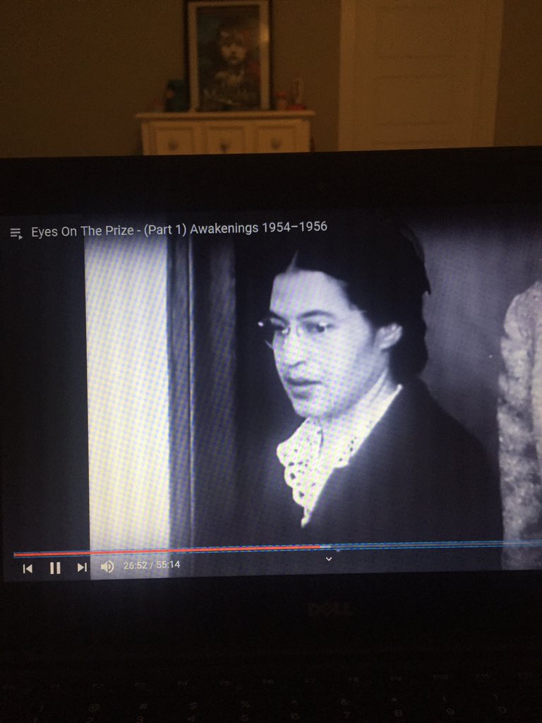 anniethomas321's tweet photo. Just finished watching "Eyes on the Prize" part 1 which encompassed a period of the beginning of the Civil Rights movement called the "Awakenings" from 1954-1956 #rhokappaLNC https://t.co/iYPa0RgTyT