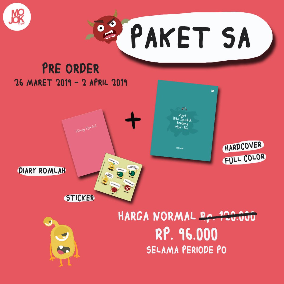 BookIsi's tweet photo. Gak ada di gramed bos, yyk yuk merapat di surabaya @BukuMojok https://t.co/jEkUtu4SOl