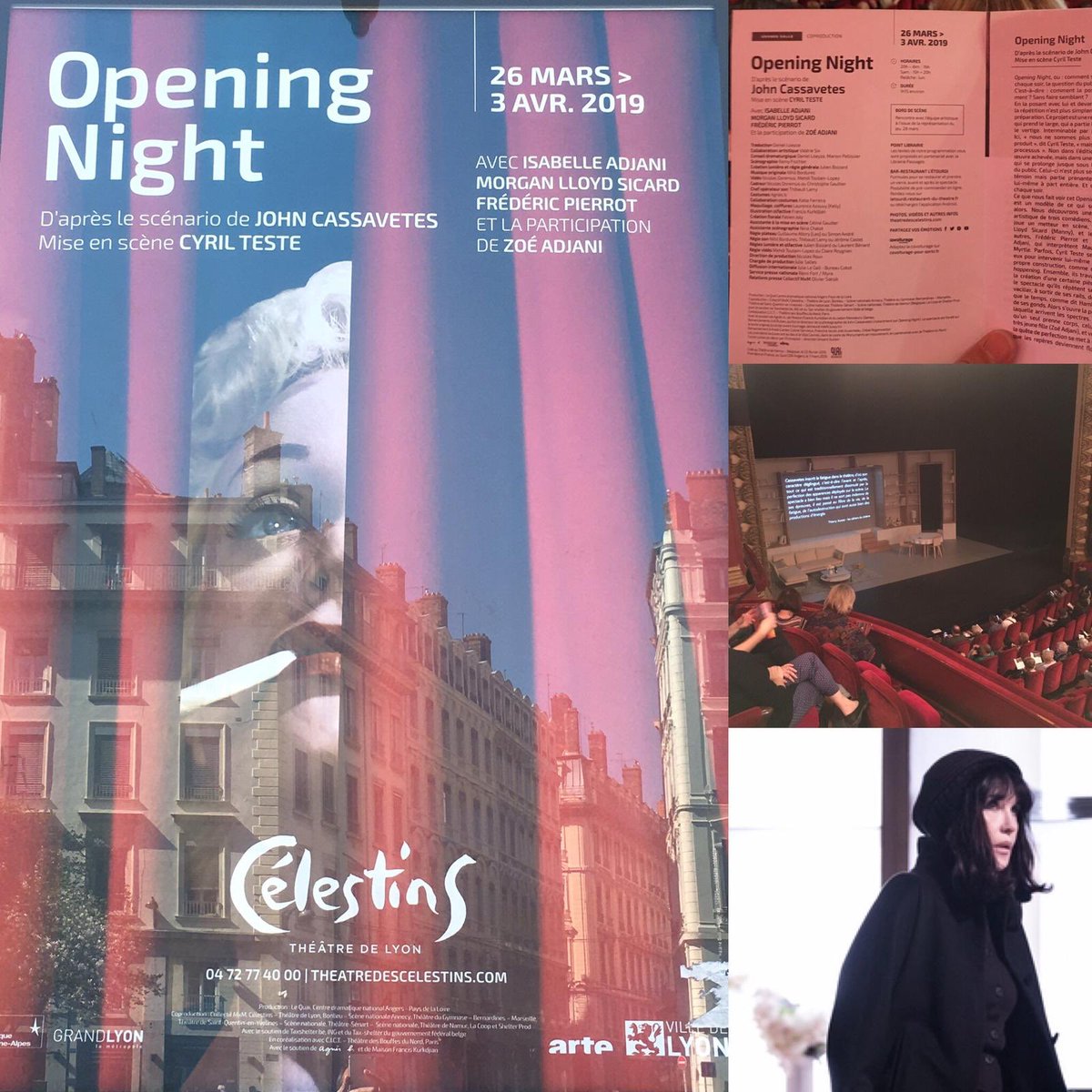 Moment sublime avec Cassavetes et Adjani aux Célestins à Lyon