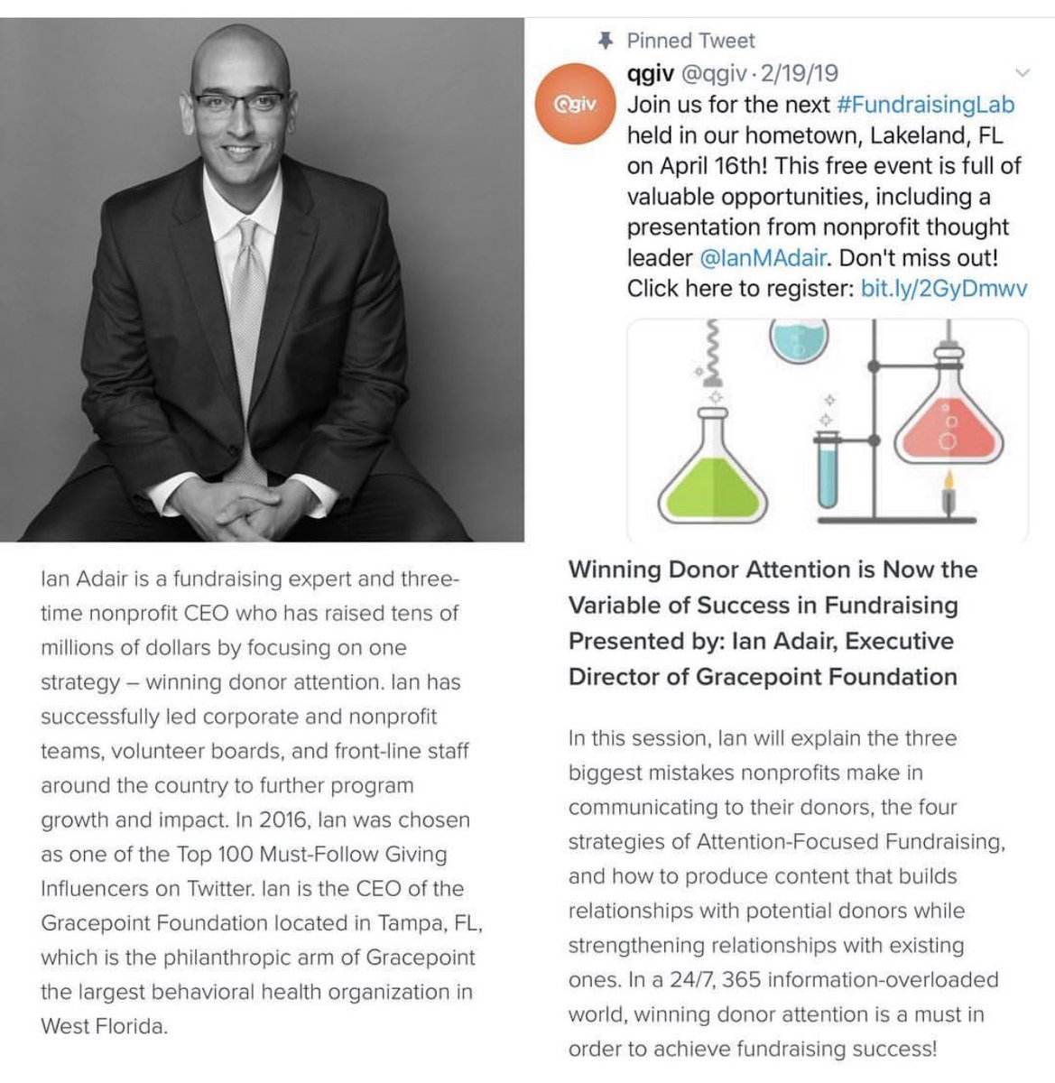 I’m here at #AFPICON and so are my good friends at @qgiv - we are teaming up for a great day of professional development in Florida on April 16th. Don’t miss out, register here. qgiv.com/blog/lakeland/