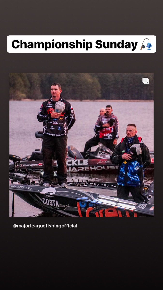 TeamLintner's tweet photo. #mlfnow Who’s Watchin’ 🎣 ??? ••••••••••••••••••••••••••••••••••••••••••• #teamlintner #championshipsunday #tacklewarehouse #aftcofreshwater #ritualrods #sunline #garminpro #jackallures #rangerboats #mercurymotors #bassprotour https://t.co/Ay3GVO8JQ7