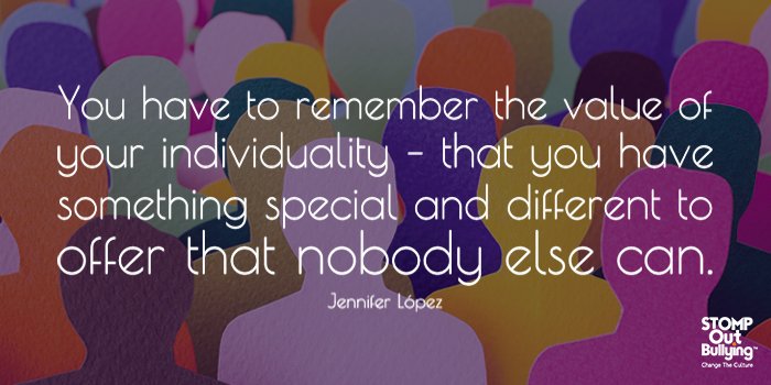 STOMPOutBullyng's tweet photo. We are ALL capable of creating #unity! Treat people as individuals, not as representatives of their race. Allow yourself to get to know a person, their beliefs, thoughts, and character by how you encounter them instead of any assumptions you may have of them. #inclusion #Chan ... https://t.co/GC5FC5tRQU