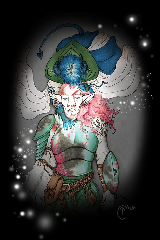 CT_graphy's tweet photo. "Tell the Wild Mother Caduceus needs her..." Because I like upsetting myself! (GREAT moment) Copics with lighting in PS @executivegoth  @LauraBaileyVO #criticalrolefanart #dnd #criticalrole #revivify #copics #copicmarkers https://t.co/XQnGJRHj2V