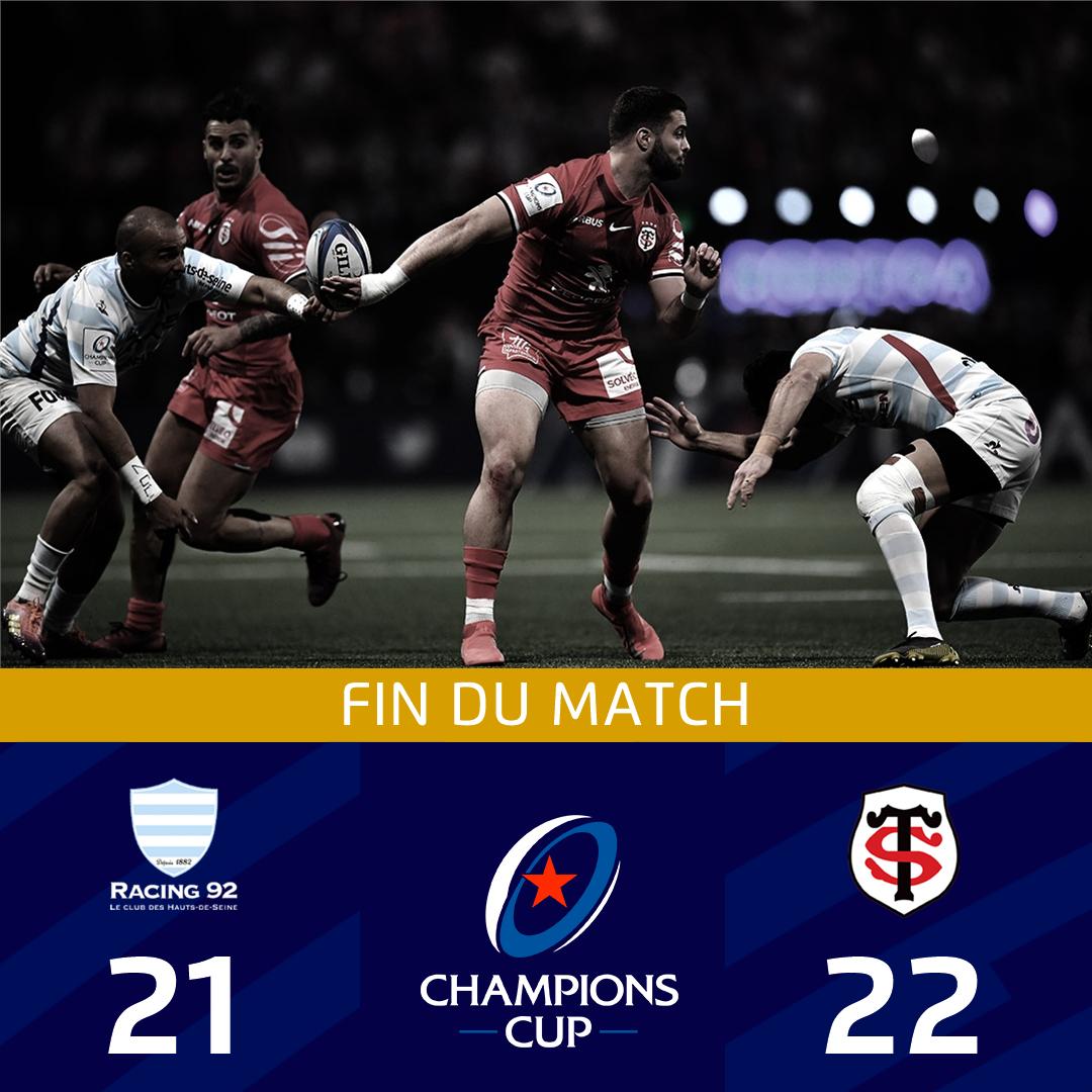 ChampionsCup_FR's tweet photo. 👏 Quel exploit ! 👏

Réduits à 14 en première période, le @StadeToulousain s'impose chez le @racing92 

Les Rouge et Noir retrouvent les demi-finales de la #ChampionsCup https://t.co/obLWd7nGop