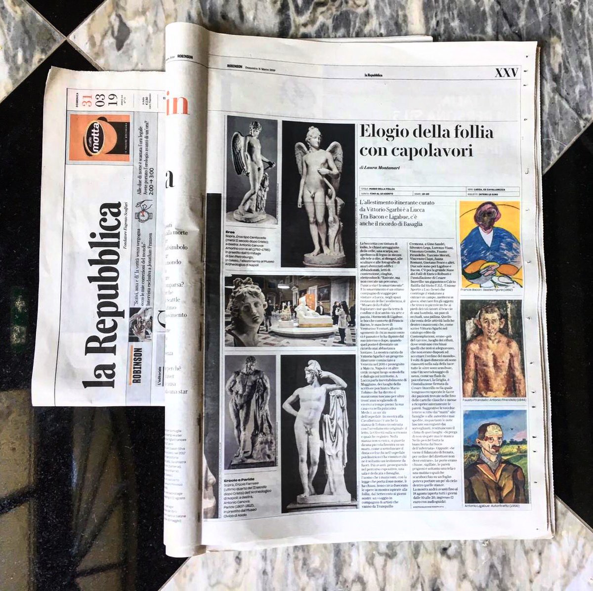 MuseoFollia's tweet photo. Articolo di oggi de @LaRepubblica_it sul Museo della Follia a cura di @VittorioSgarbi a #Lucca https://t.co/9lJiL1yXIf