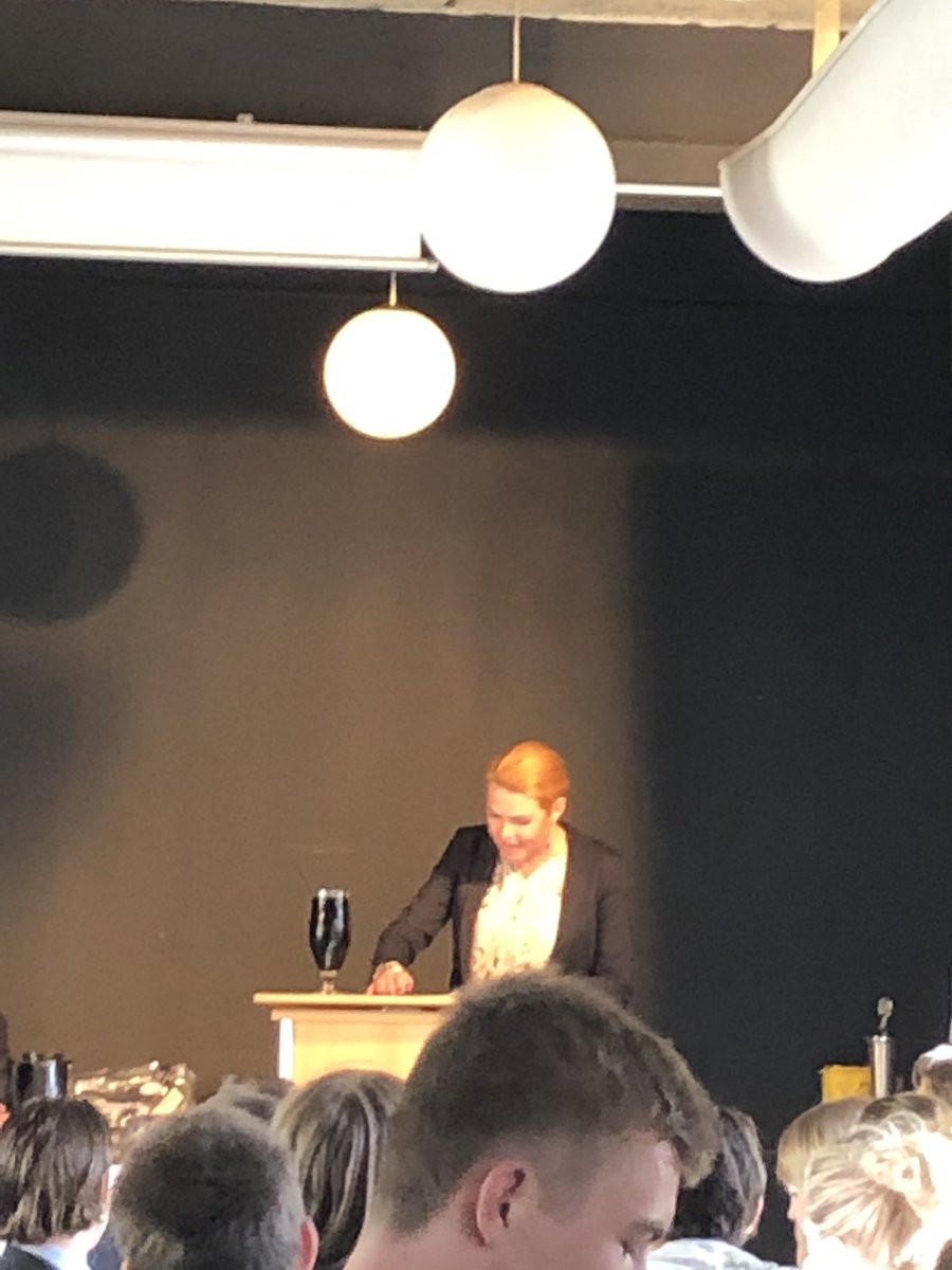 ChrisVeber's tweet photo. Inger Støjberg, årets taler til @DFUngdom årsmøde 2019! #dkpol https://t.co/09zlMo2RgT