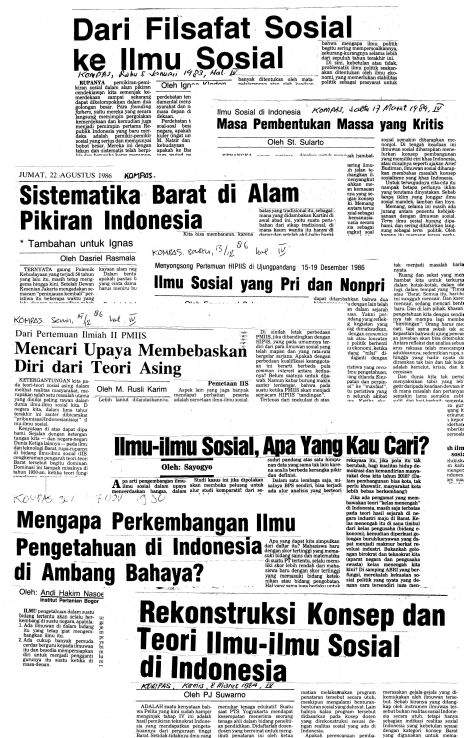 ariel_heryanto's tweet photo. Seperempat abad lalu, ilmu2 sosial Indonesia dibahas bersinambungan di ruang publik. Bukan sebatas akademik. Seakan2 ia penting bagi kepentingan bersama.

Kini? Masyarakat tidak lagi peduli? Atau ilmuwan sosial disibukkan oleh indeks scopus? Atau jadi selebriti di televisi? https://t.co/hl1DxDuM4B