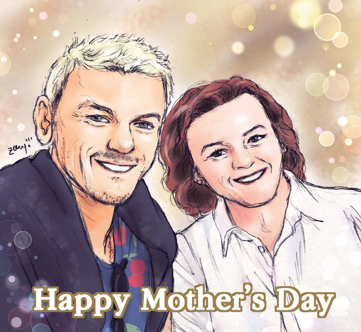 <a href="/TheRealLukevans/">Luke Evans</a> #HappyMothersDay to your beautiful mam! 💐✨ Your son is so brilliant and making my everyday so bright...! 💘☺️🙏
