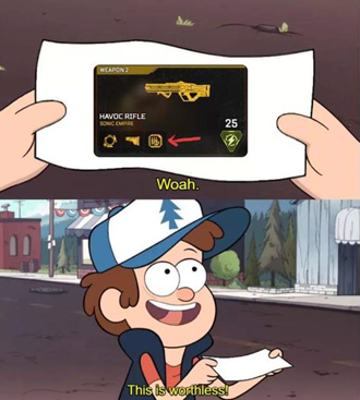 thef4d3's tweet photo. Isn't this just straight facts 😂😂
Follow our twitch - https://t.co/5IHLeiRs2F
@PlayApex #havoc #havocrifle #shame #badidea #apexlegends @StoneMountain64 @shroud #LOL #needstobefixed #lame #disappointment https://t.co/GLTjnrlIyP