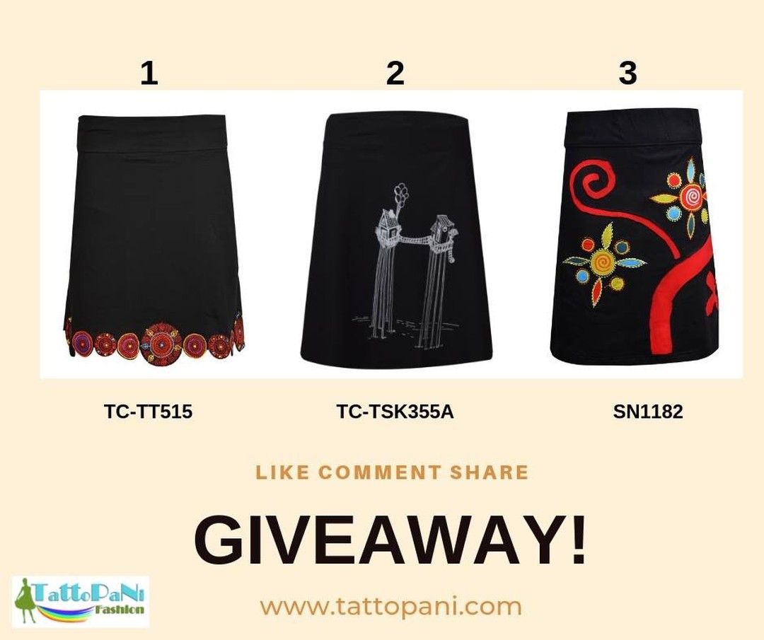 TattoPani's tweet photo. Which one you like?
Please share and comment and win dress. The winner will be announced on 30 April 2019. https://t.co/fPCmVLh8mA https://t.co/N22uFRPrwn
 #tattopani https://t.co/zebYWREHfO