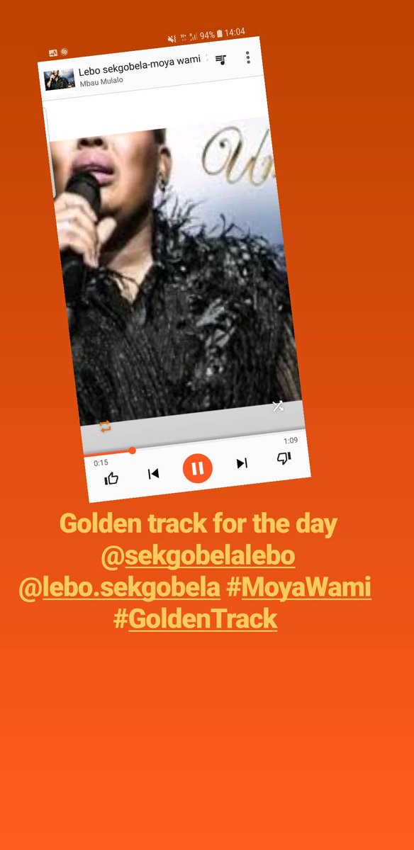 TeekayGoldfish's tweet photo. Golden track for the day: @sekgobelalebo #MoyaWami #GoldenTrack #ATouchofGold https://t.co/8QpqP6iqQt